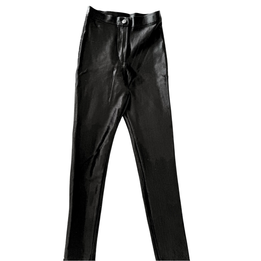 Women’s AMERICAN APPAREL Black Liquid Spandex High Waisted Disco Pants Size XS